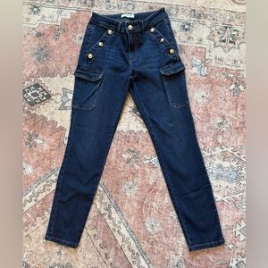 Women's Skinny Jeans with Silver Accents